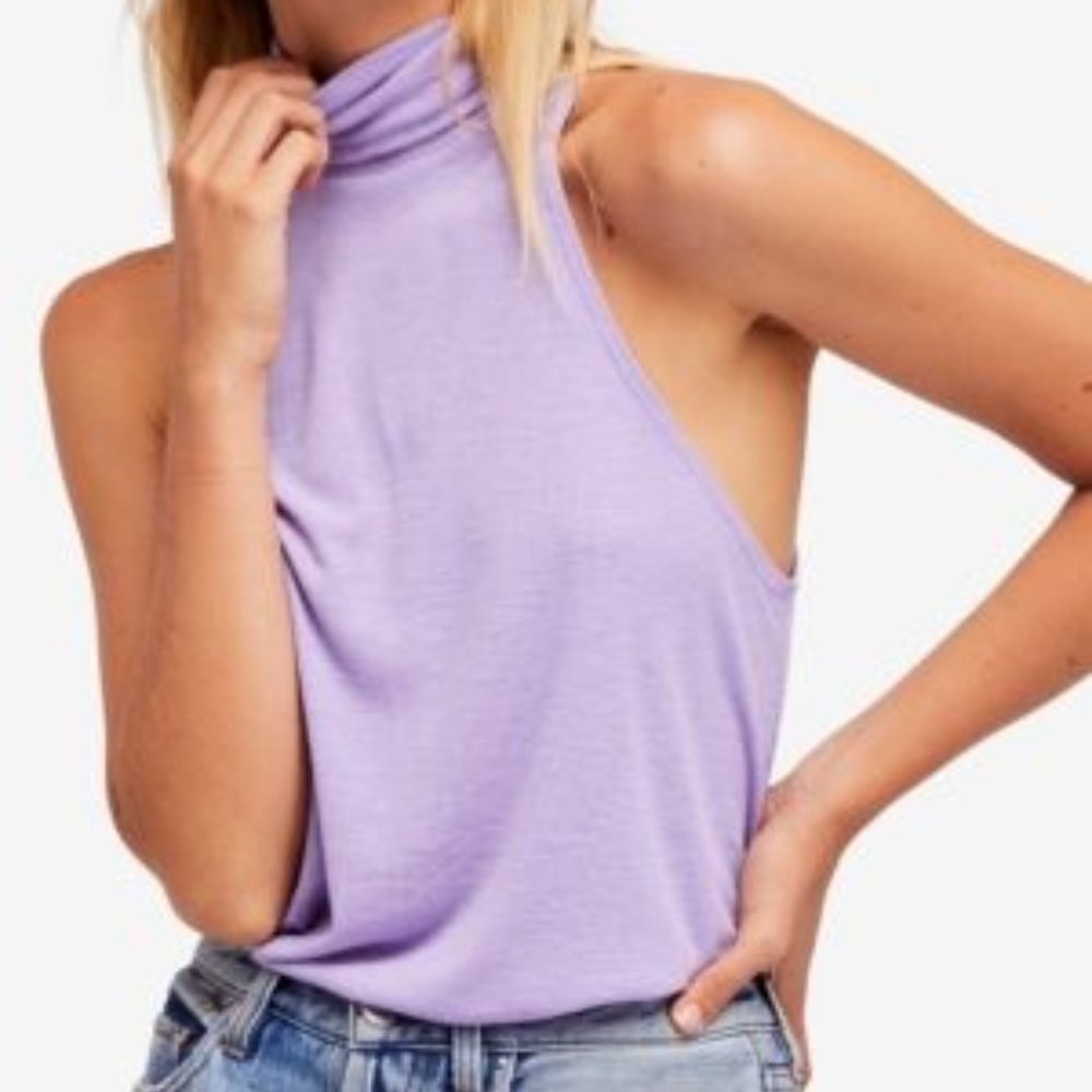 Free People Topanga Sleeveless Turtleneck Top M